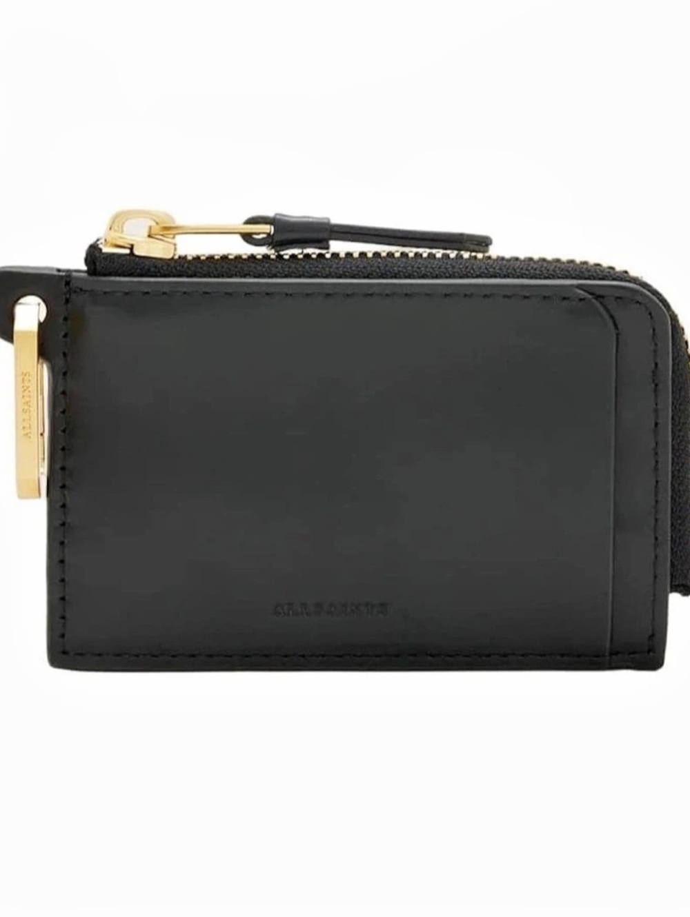 ALLSAINTS Hex Leather Cardholder Black